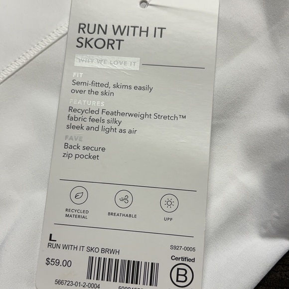 Athleta Run With It 14" Skort // Bright White - Picture 6 of 8
